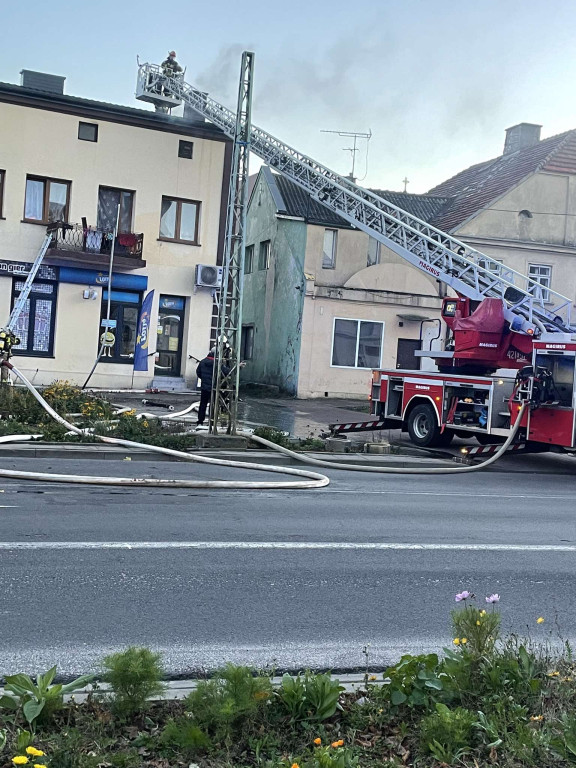 Pożar kamienicy w Krośniewicach