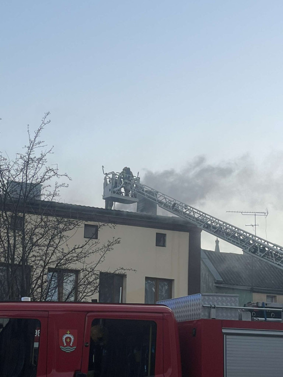 Pożar kamienicy w Krośniewicach