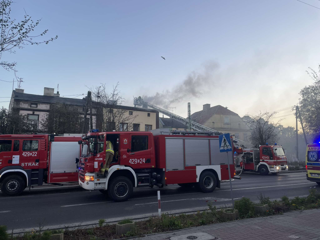 Pożar kamienicy w Krośniewicach