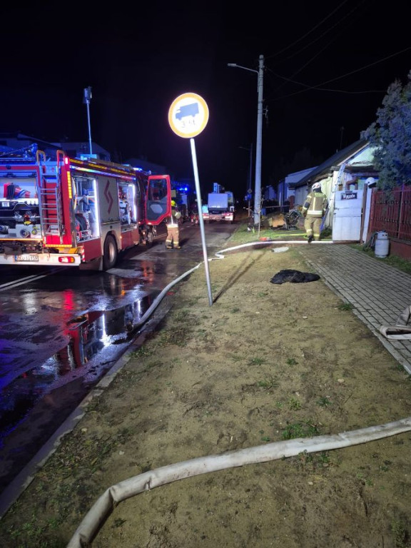 Pożar budynku w Kutnie