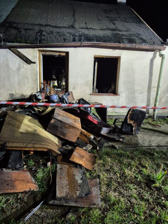 Pożar budynku w Kutnie