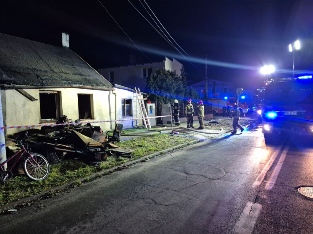 Pożar budynku w Kutnie