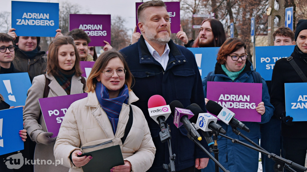 Adrian Zandberg z wizytą w Kutnie