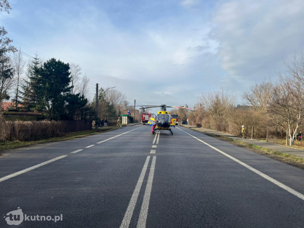 Wypadek na DK92. Lądowały śmigłowce LPR