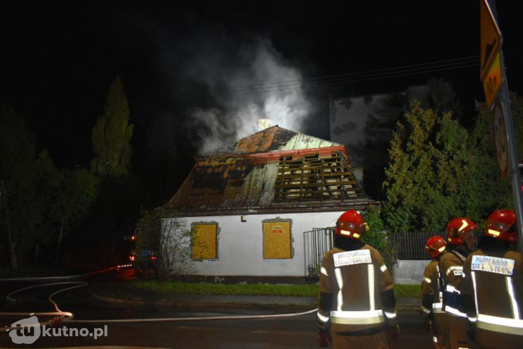Pożar pustostanu w Kutnie