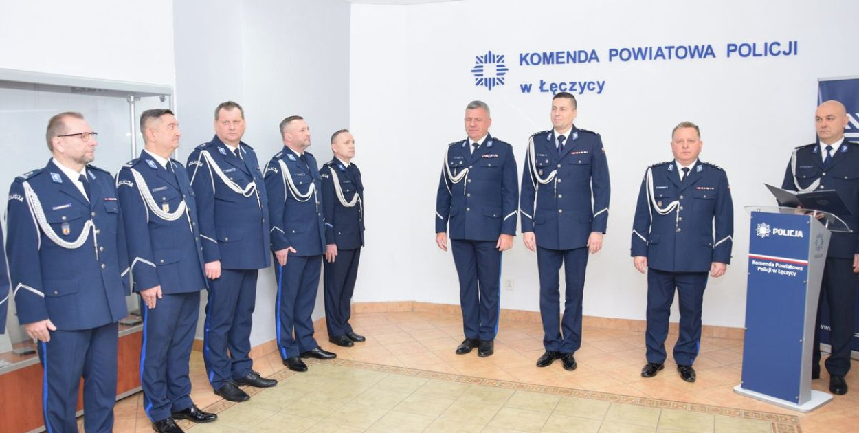 Uroczyste przekazania obowiązków komendanta w KPP Łęczyca
