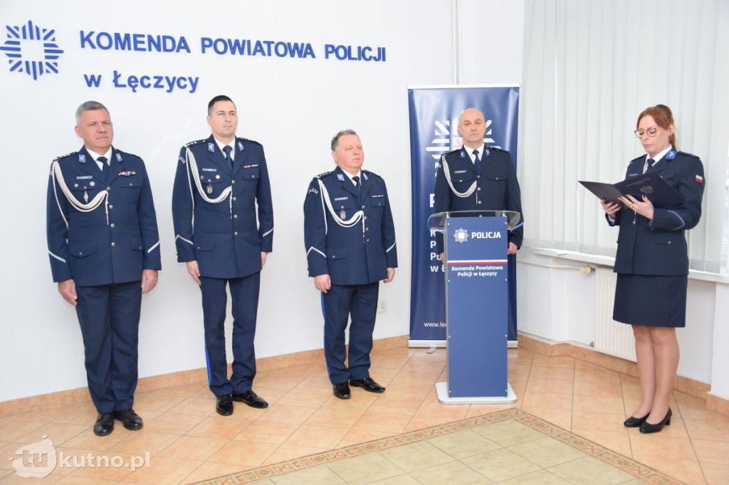 Uroczyste przekazania obowiązków komendanta w KPP Łęczyca