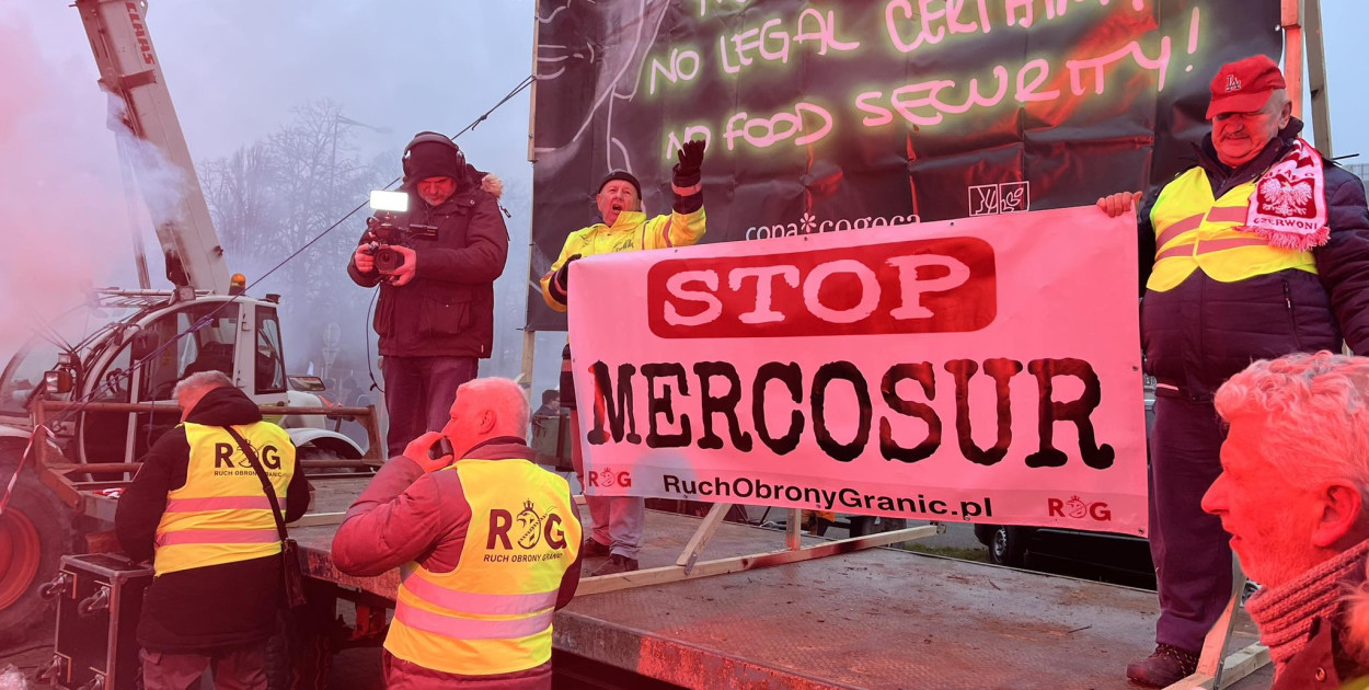 Strasburg: Rolnicy z powiatu kutnowskiego protestują przeciwko umowie z Mercosur