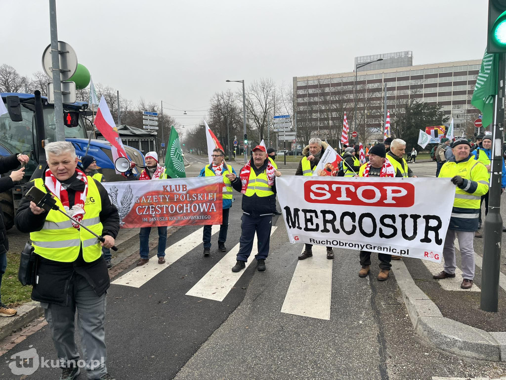 Strasburg: Rolnicy z powiatu kutnowskiego protestują przeciwko umowie z Mercosur