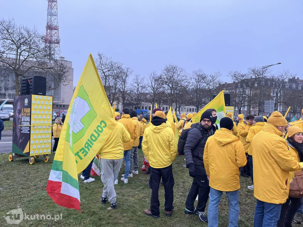 Strasburg: Rolnicy z powiatu kutnowskiego protestują przeciwko umowie z Mercosur