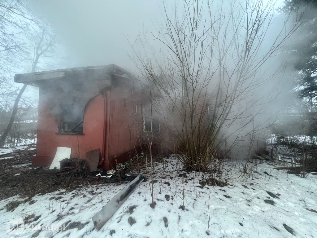 Nocny pożar, ogień przy ulicy Łąkoszyńskiej