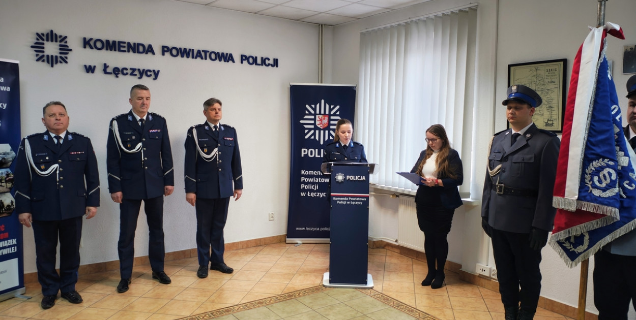 Nowy Komendant Powiatowy Policji w Łęczycy oficjalnie objął obowiązki