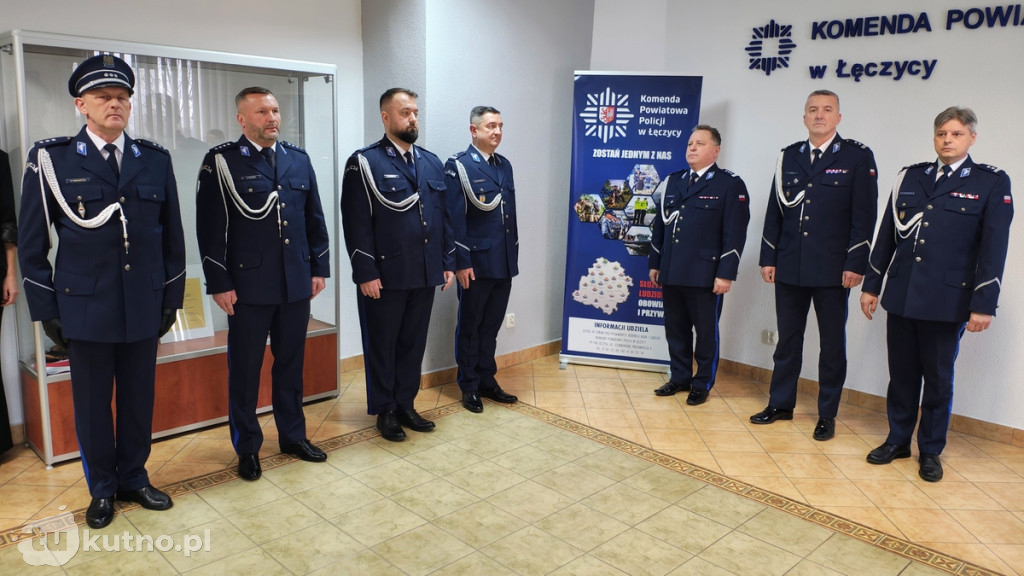 Nowy Komendant Powiatowy Policji w Łęczycy oficjalnie objął obowiązki