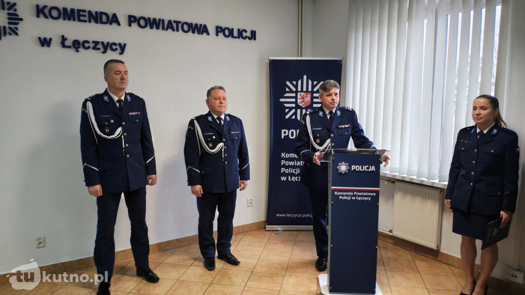 Nowy Komendant Powiatowy Policji w Łęczycy oficjalnie objął obowiązki