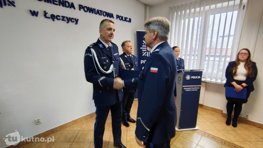 Nowy Komendant Powiatowy Policji w Łęczycy oficjalnie objął obowiązki