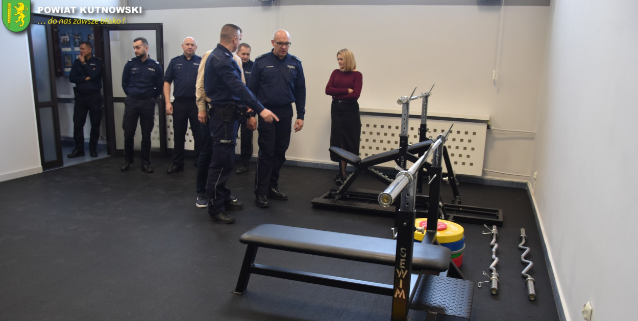 Nowocześnie wyposażona siłownia w kutnowskiej Komendzie Policji [ZDJĘCIA]