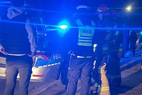 Potrącenie rowerzysty w Grabkowie. Wieczorna interwencja strażaków