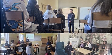 Edukacja zamiast kar. Kutnowska policjantka uświadamia młodzież o zagrożeniach