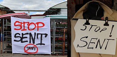 Protest przedsiębiorców przeciw systemowi SENT w Kutnie
