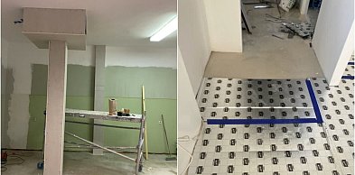 Trwają prace nad biblioteką w Piątku, widać duże postępy