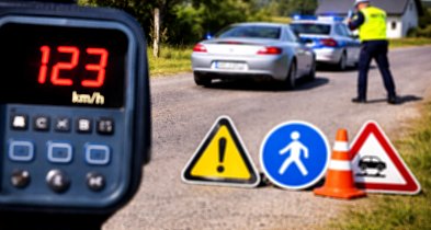 Pirat drogowy zatrzymany. 123 km/k w terenie zabudowanym