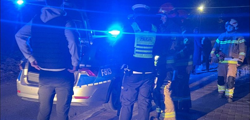 Potrącenie rowerzysty w Grabkowie. Wieczorna interwencja strażaków