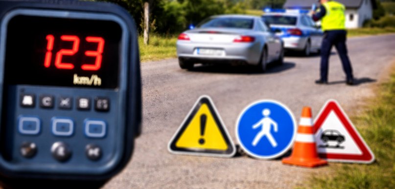 Pirat drogowy zatrzymany. 123 km/k w terenie zabudowanym