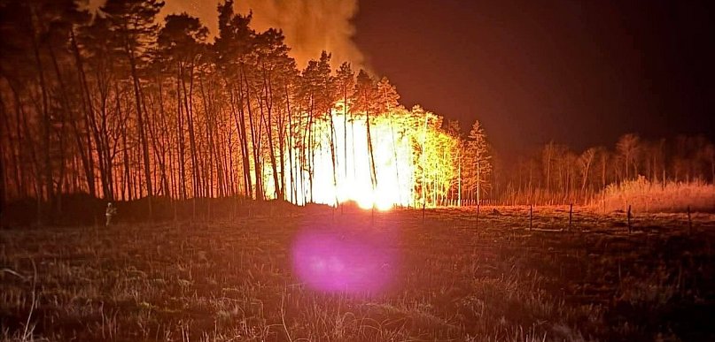 Ogromny pożar obok Kutna. Na miejscu liczne siły i środki