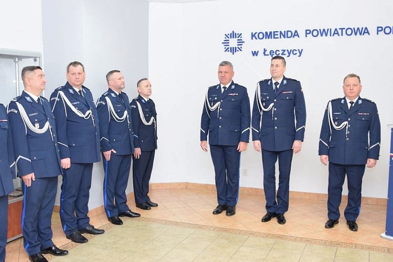 Uroczyste przekazania obowiązków komendanta w KPP Łęczyca