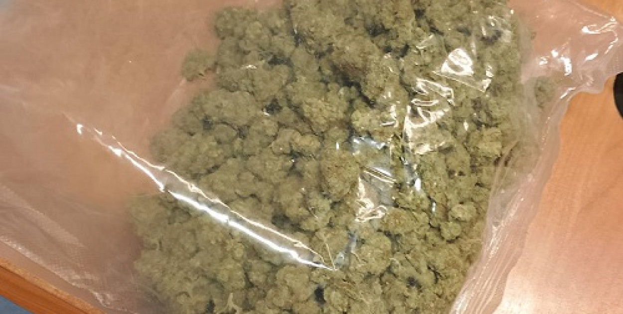 Wpadł przez brak podświetlenia tablicy. W aucie miał ponad 450 g marihuany