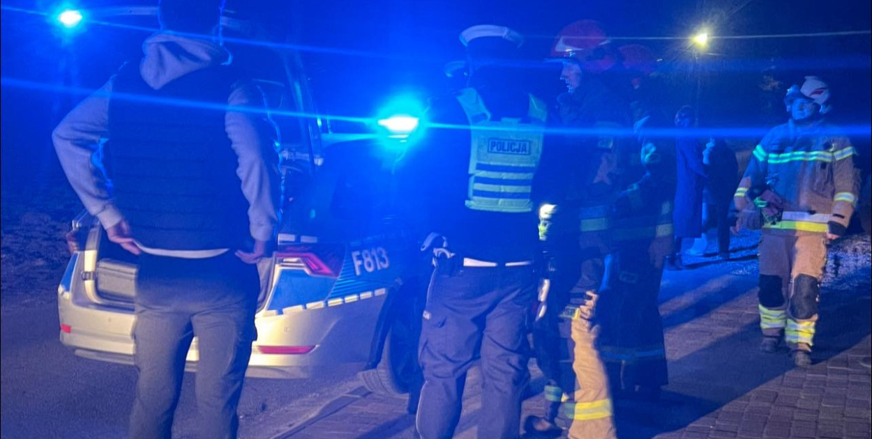 Potrącenia rowerzysty w Grabkowie. Wieczorna interwencja strażaków