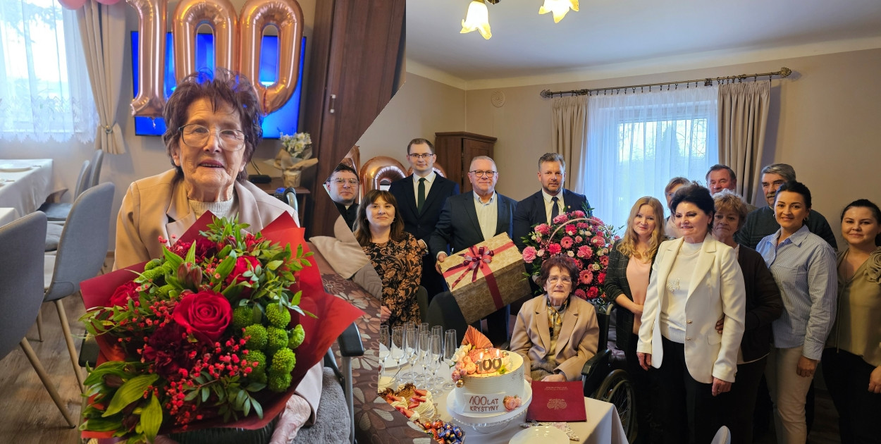 Setne urodziny pani Krystyny. Były kwiaty, gratulacje i wzruszenia