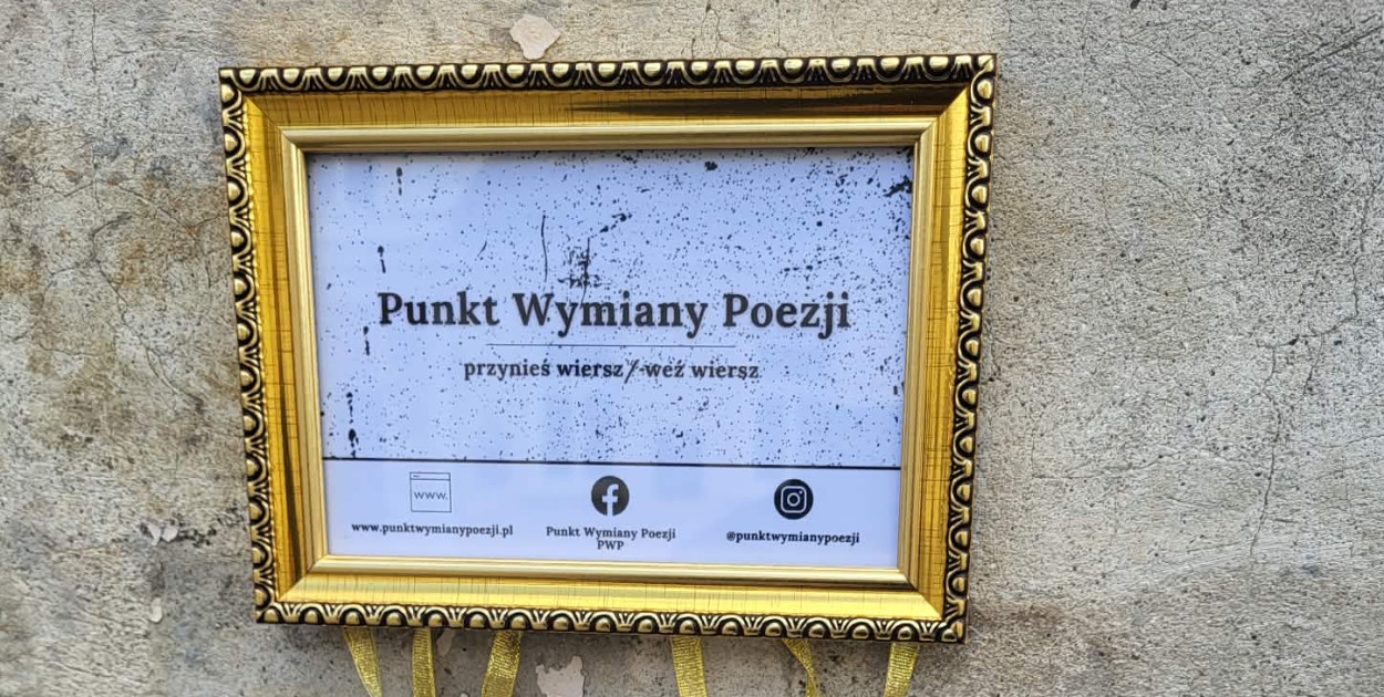 Tajemnicze ramki na murach Kutna. Poezja niespodziewanie wyszła na ulice miasta