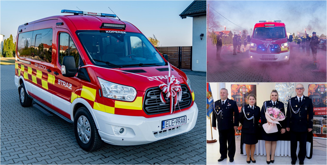 Nowy wóz strażacki w OSP Łęczyca. Ford Transit wzmocni bezpieczeństwo regionu